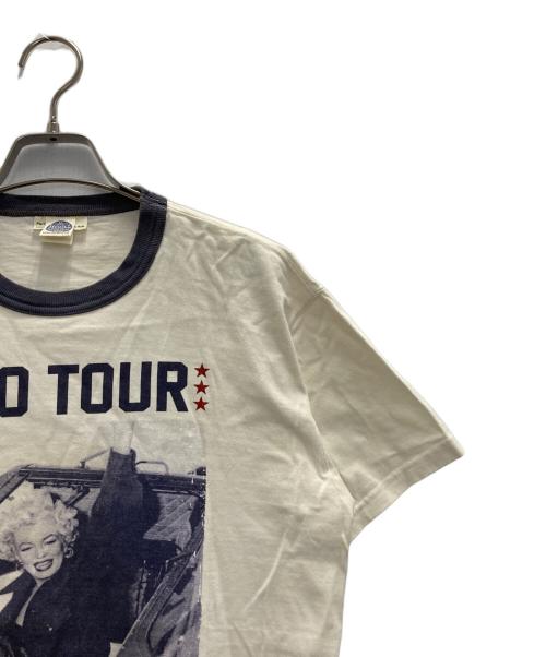 TOYS MCCOY（トイズマッコイ）TOYS McCOY (トイズマッコイ) マリリンモンローリンガーTee ホワイト×ネイビー サイズ:Lの古着・服飾アイテム