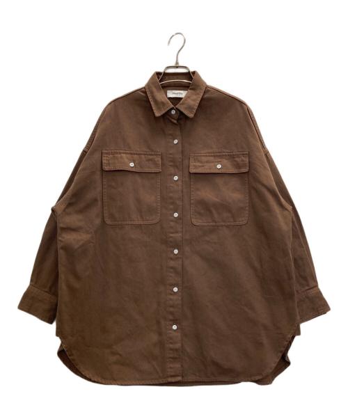 Healthy DENIM（ヘルシーデニム）Healthy denim (ヘルシーデニム) SLOBE別注 ビッグシャツ ブラウン サイズ:1の古着・服飾アイテム