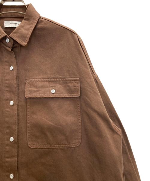 Healthy DENIM（ヘルシーデニム）Healthy denim (ヘルシーデニム) SLOBE別注 ビッグシャツ ブラウン サイズ:1の古着・服飾アイテム