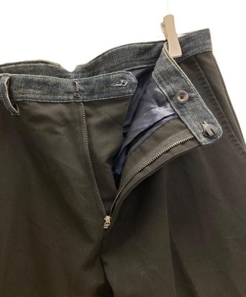 DIESEL（ディーゼル）DIESEL (ディーゼル) デニム切替スラックス ブラック サイズ:W30(76cm)の古着・服飾アイテム