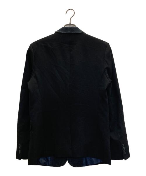 DIESEL（ディーゼル）DIESEL (ディーゼル) デニム切替テーラードジャケット ブラック サイズ:48の古着・服飾アイテム