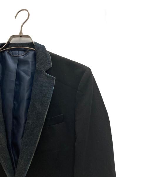 DIESEL（ディーゼル）DIESEL (ディーゼル) デニム切替テーラードジャケット ブラック サイズ:48の古着・服飾アイテム