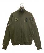 DIESELディーゼル）の古着「パッチワークドライバーズニット」｜グリーン
