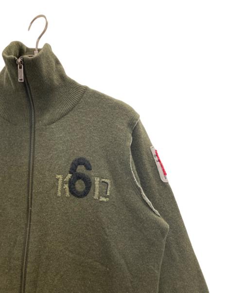 DIESEL（ディーゼル）DIESEL (ディーゼル) パッチワークドライバーズニット グリーン サイズ:Lの古着・服飾アイテム