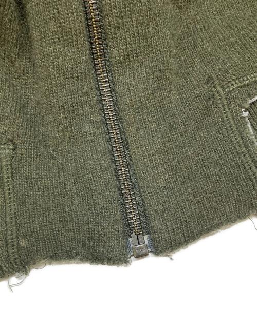 DIESEL（ディーゼル）DIESEL (ディーゼル) パッチワークドライバーズニット グリーン サイズ:Lの古着・服飾アイテム