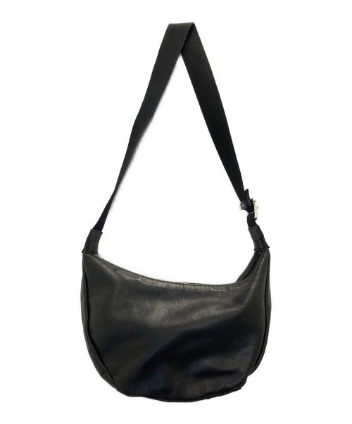 russet（ラシット）russet (ラシット) ソフトレザーラウンドショルダーバッグ ブラックの古着・服飾アイテム