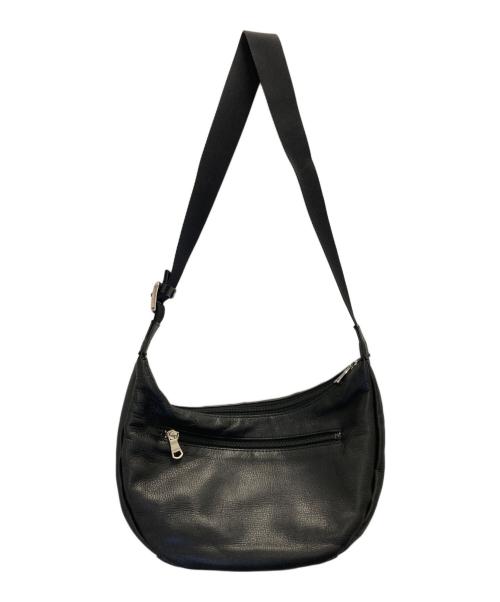 russet（ラシット）russet (ラシット) ソフトレザーラウンドショルダーバッグ ブラックの古着・服飾アイテム