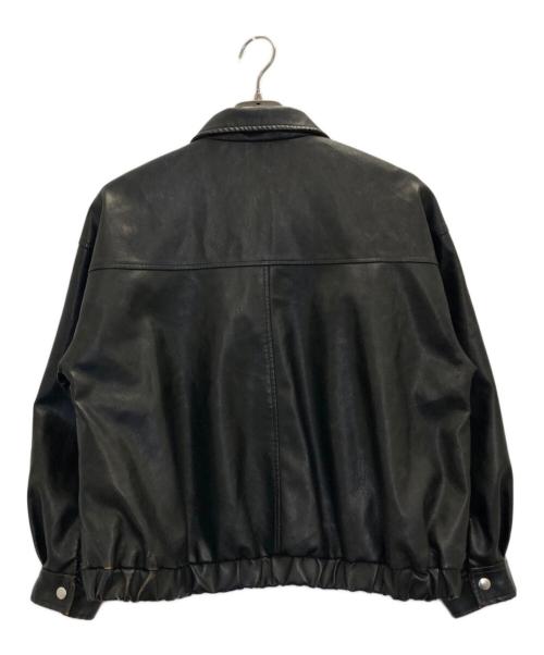 B:MING LIFE STORE（ビーミングライフストア）B:MING LIFE STORE (ビーミングライフストア) エイジング加工シンセティックレザージャケット ブラック サイズ:Ⅿの古着・服飾アイテム