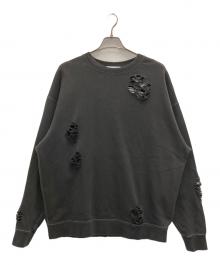 MONKEY TIME（モンキータイム）の古着「フレンチテリーディストレスドクルーネック」｜グレー