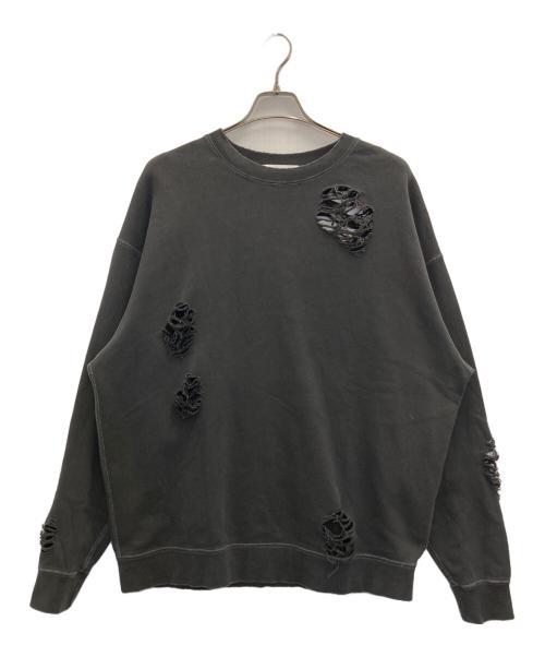 MONKEY TIME（モンキータイム）MONKEY TIME (モンキータイム) フレンチテリーディストレスドクルーネック グレー サイズ:XLの古着・服飾アイテム