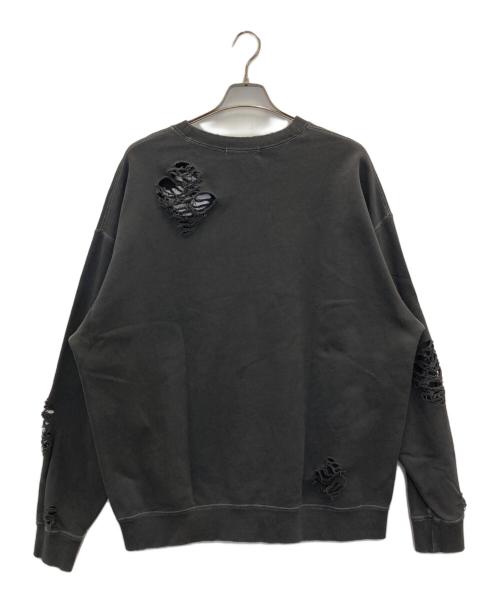 MONKEY TIME（モンキータイム）MONKEY TIME (モンキータイム) フレンチテリーディストレスドクルーネック グレー サイズ:XLの古着・服飾アイテム