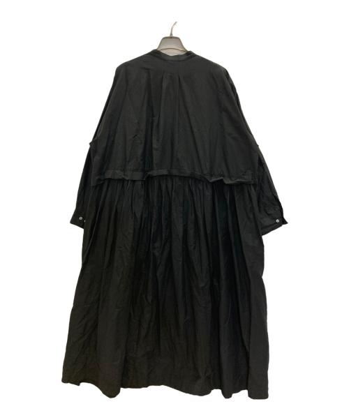 BEARDSLEY（ビアズリー）BEARDSLEY (ビアズリー) ウエストギャザーシャツワンピース ブラック サイズ:FREEの古着・服飾アイテム