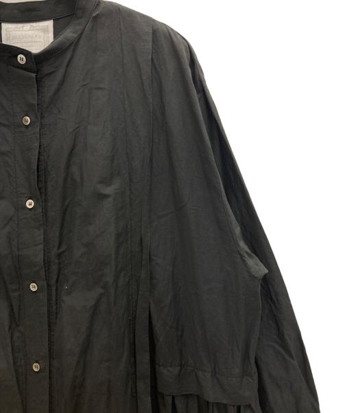 BEARDSLEY（ビアズリー）BEARDSLEY (ビアズリー) ウエストギャザーシャツワンピース ブラック サイズ:FREEの古着・服飾アイテム