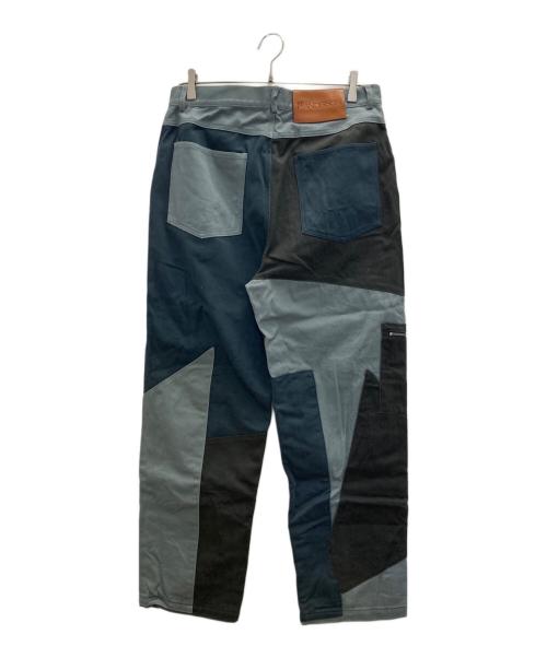 J.W.ANDERSON（ジェイダブリューアンダーソン）J.W.ANDERSON (ジェイダブリューアンダーソン) パッチワークパンツ ブルー サイズ:40の古着・服飾アイテム