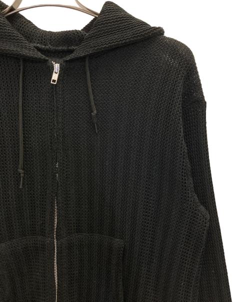 BEAMS（ビームス）BEAMS (ビームス) メッシュ ジップ フーディ ブラック サイズ:Sの古着・服飾アイテム