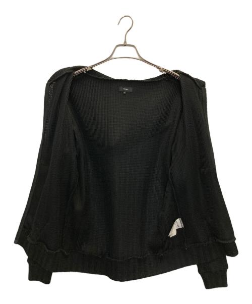 BEAMS（ビームス）BEAMS (ビームス) メッシュ ジップ フーディ ブラック サイズ:Sの古着・服飾アイテム