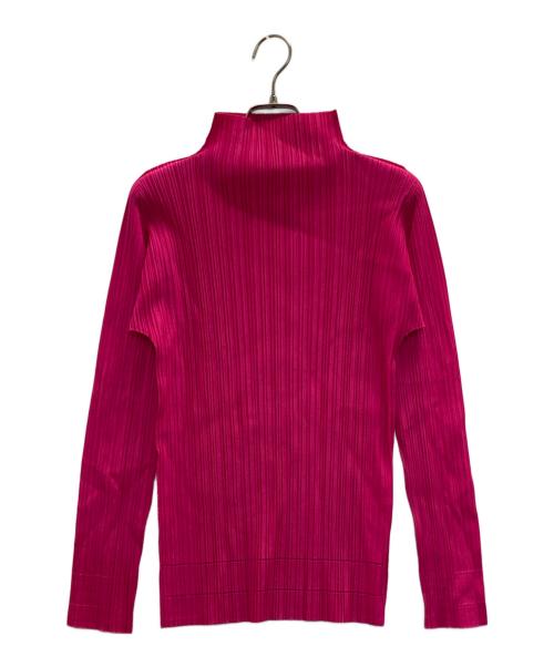 PLEATS PLEASE（プリーツプリーズ）PLEATS PLEASE (プリーツプリーズ) プリーツL/S T-SHIRTS ショッキングピンク サイズ:表記無しの古着・服飾アイテム