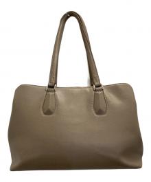 土屋鞄（ツチヤカバン）の古着「HINON フレームトート」｜ベージュ