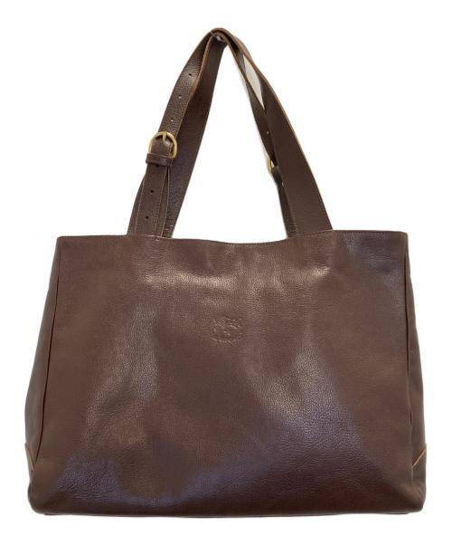 IL BISONTE（イル ビゾンテ）IL BISONTE (イル ビゾンテ) レザートートバッグ ブラウンの古着・服飾アイテム