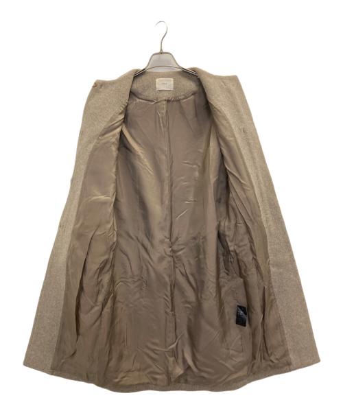 IENA（イエナ）IENA (イエナ) ラムウールノーカラーロングコート ベージュ サイズ:Sの古着・服飾アイテム