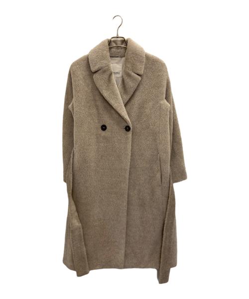 'S Max Mara（エスマックスマーラ）'S Max Mara (エスマックスマーラ) virgin wool and alpaca blend double shaggy coat/ヴァージン・ウール・アンド・アルパカ・ブレンド・ダブル・シャギー・コート ベージュ サイズ:38の古着・服飾アイテム