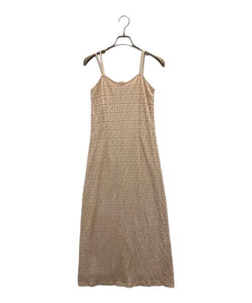 FENDI（フェンディ）FENDI (フェンディ) ズッカ柄キャミソールワンピース ベージュ サイズ:サイズ表記なしの古着・服飾アイテム