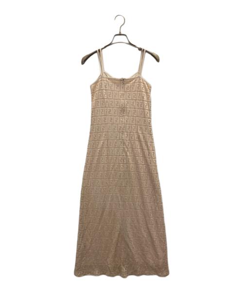 FENDI（フェンディ）FENDI (フェンディ) ズッカ柄キャミソールワンピース ベージュ サイズ:サイズ表記なしの古着・服飾アイテム