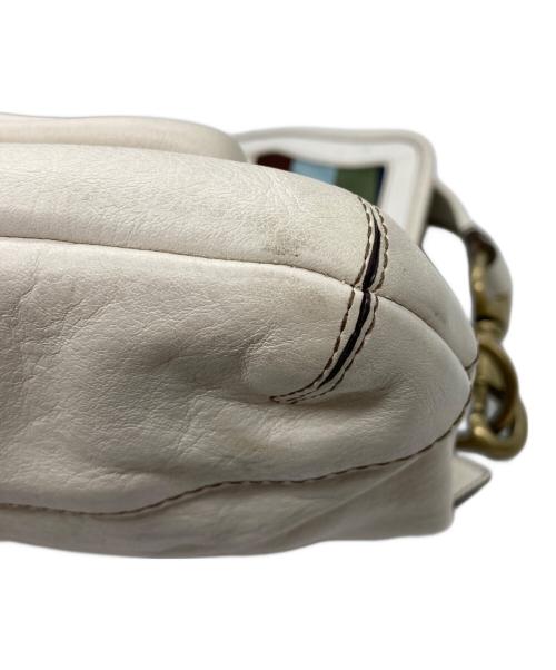 COACH（コーチ）COACH (コーチ) ターンロックワンショルダーバッグ ホワイトの古着・服飾アイテム