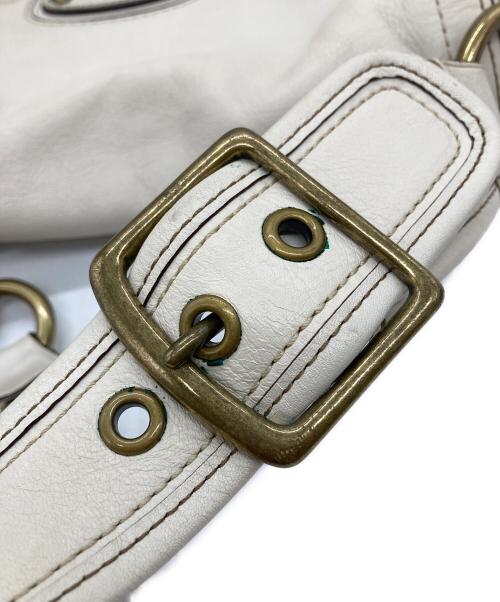 COACH（コーチ）COACH (コーチ) ターンロックワンショルダーバッグ ホワイトの古着・服飾アイテム