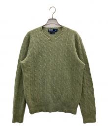 POLO RALPH LAUREN（ポロ・ラルフローレン）の古着「90s cashmere cable knit」｜グリーン