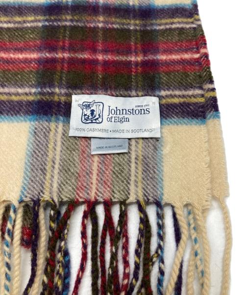 JOHNSTONS OF ELGIN（ジョンストンズ オブ エルガン）JOHNSTONS OF ELGIN (ジョンストンズ オブ エルガン) カシミヤストール アイボリーの古着・服飾アイテム
