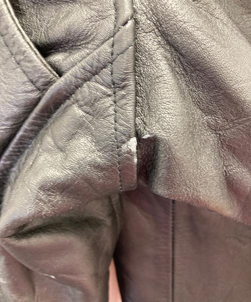 HORN WORKS（ホーンワークス）HORN WORKS (ホーンワークス) ダブルレザーライダースジャケット ブラック サイズ:XLの古着・服飾アイテム