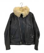 UNDERCOVERISMアンダーカバーイズム）の古着「ホースハイド ボアレザージャケット」｜ブラック