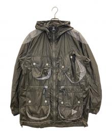 Barbour×and wander（バブアー×アンドワンダー）の古着「SHINY WIND HOODIE」｜ブラック