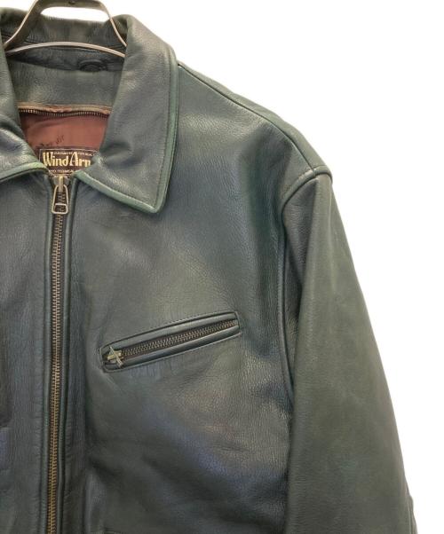 Wind Armor（ウィンドアーマー）Wind Armor (ウィンドアーマー) シングルライダースジャケット グリーン サイズ:Lの古着・服飾アイテム