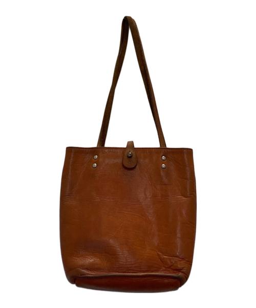 RED MOON（レッドムーン）RED MOON (レッドムーン) レザートートバッグ ブラウンの古着・服飾アイテム