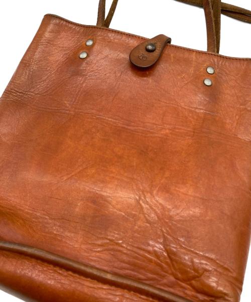 RED MOON（レッドムーン）RED MOON (レッドムーン) レザートートバッグ ブラウンの古着・服飾アイテム