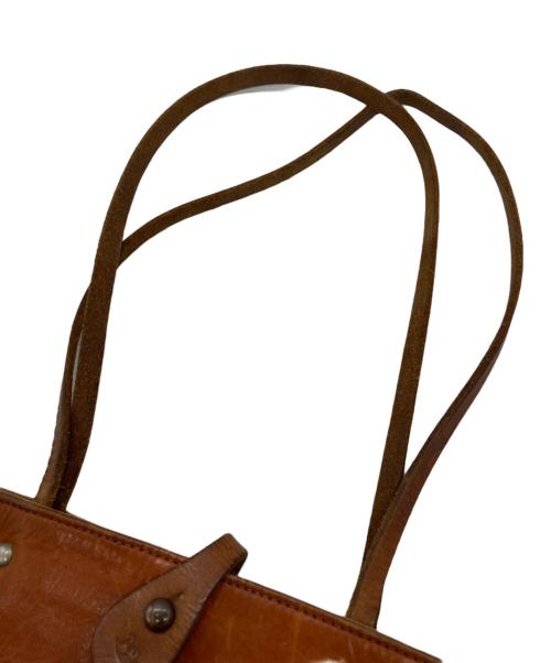 RED MOON（レッドムーン）RED MOON (レッドムーン) レザートートバッグ ブラウンの古着・服飾アイテム