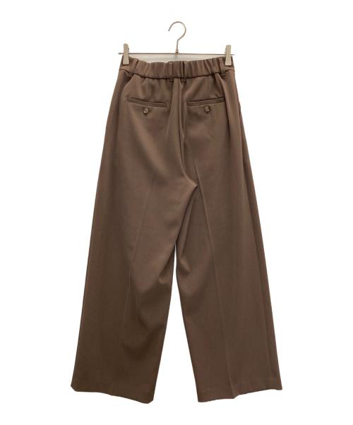 NOLLEY'S sophi（ノーリーズソフィー）NOLLEY'S sophi (ノーリーズソフィー) ウォッシャブル強撚ツイルワイドパンツ ブラウン サイズ:38の古着・服飾アイテム