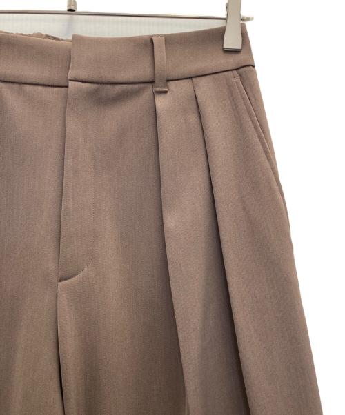 NOLLEY'S sophi（ノーリーズソフィー）NOLLEY'S sophi (ノーリーズソフィー) ウォッシャブル強撚ツイルワイドパンツ ブラウン サイズ:38の古着・服飾アイテム