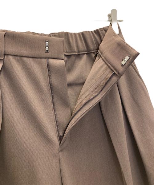 NOLLEY'S sophi（ノーリーズソフィー）NOLLEY'S sophi (ノーリーズソフィー) ウォッシャブル強撚ツイルワイドパンツ ブラウン サイズ:38の古着・服飾アイテム