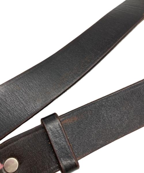 RRL（ダブルアールエル）RRL (ダブルアールエル) Vincennes Leather Belt ブラウンの古着・服飾アイテム