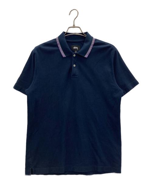 stussy（ステューシー）stussy (ステューシー) ポロシャツ ネイビー サイズ:Sの古着・服飾アイテム