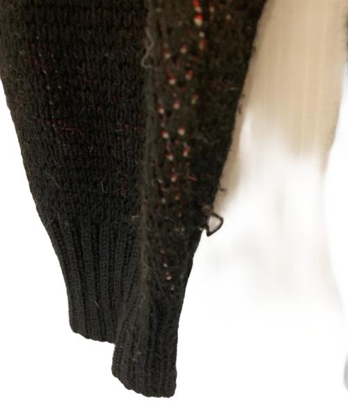 Needles（ニードルズ）Needles (ニードルズ) Crew Neck Sweater Argyle ブラック×レッド サイズ:sの古着・服飾アイテム