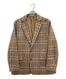 AURALEE（オーラリー）の古着「WOOL SERGE CHECK JACKET」｜ブラウン