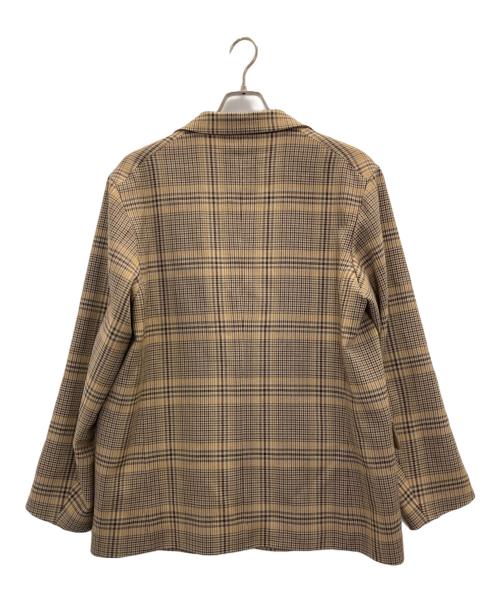 AURALEE（オーラリー）AURALEE (オーラリー) WOOL SERGE CHECK JACKET ブラウン サイズ:4の古着・服飾アイテム