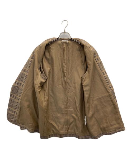 AURALEE（オーラリー）AURALEE (オーラリー) WOOL SERGE CHECK JACKET ブラウン サイズ:4の古着・服飾アイテム
