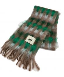 814EZCARAY（エイトフォーティーンエスカライ）の古着「チェックマフラー」｜グリーン