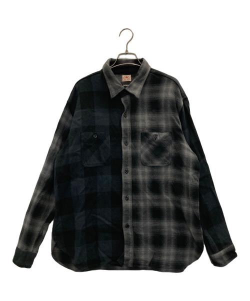 SUGAR CANE（シュガーケーン）SUGAR CANE (シュガーケーン) BEAMS (ビームス) 別注クレイジーワークシャツ グレー サイズ:Ｍの古着・服飾アイテム