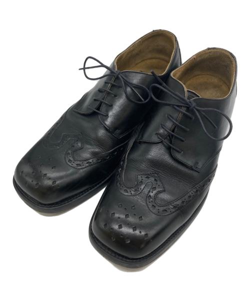 TIVERTON & CO.（ティヴァートン・アンド・カンパニー）TIVERTON & CO. (ティヴァートン・アンド・カンパニー) ウィングチップシューズ ブラック サイズ:26㎝の古着・服飾アイテム